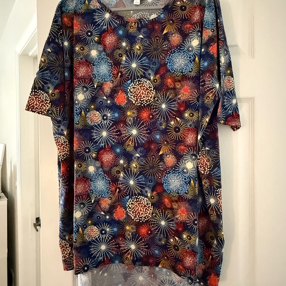 LuLaRoe Irma Fireworks Tunic Top